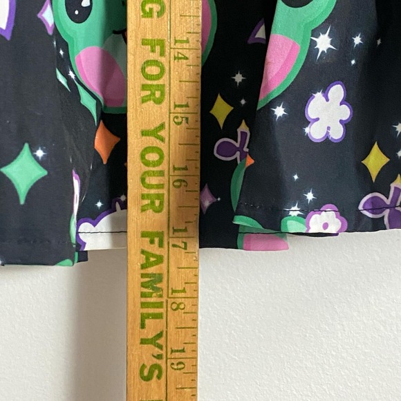 ROMWE Kawaii Cartoon Graphic Pleated Skirt With Chain Women's Size L - Picture 4 of 8